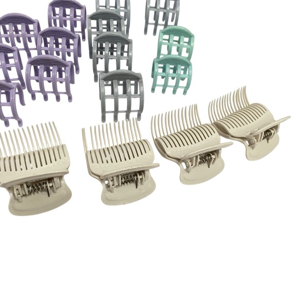 Lot of 17 Replacement Clips for Hot Roller Curler Sets Green Lavender + Claws - Picture 3 of 3
